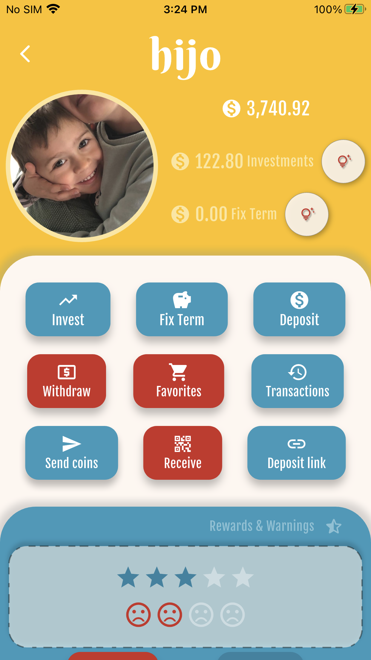 Deposit link — Open Deposit link