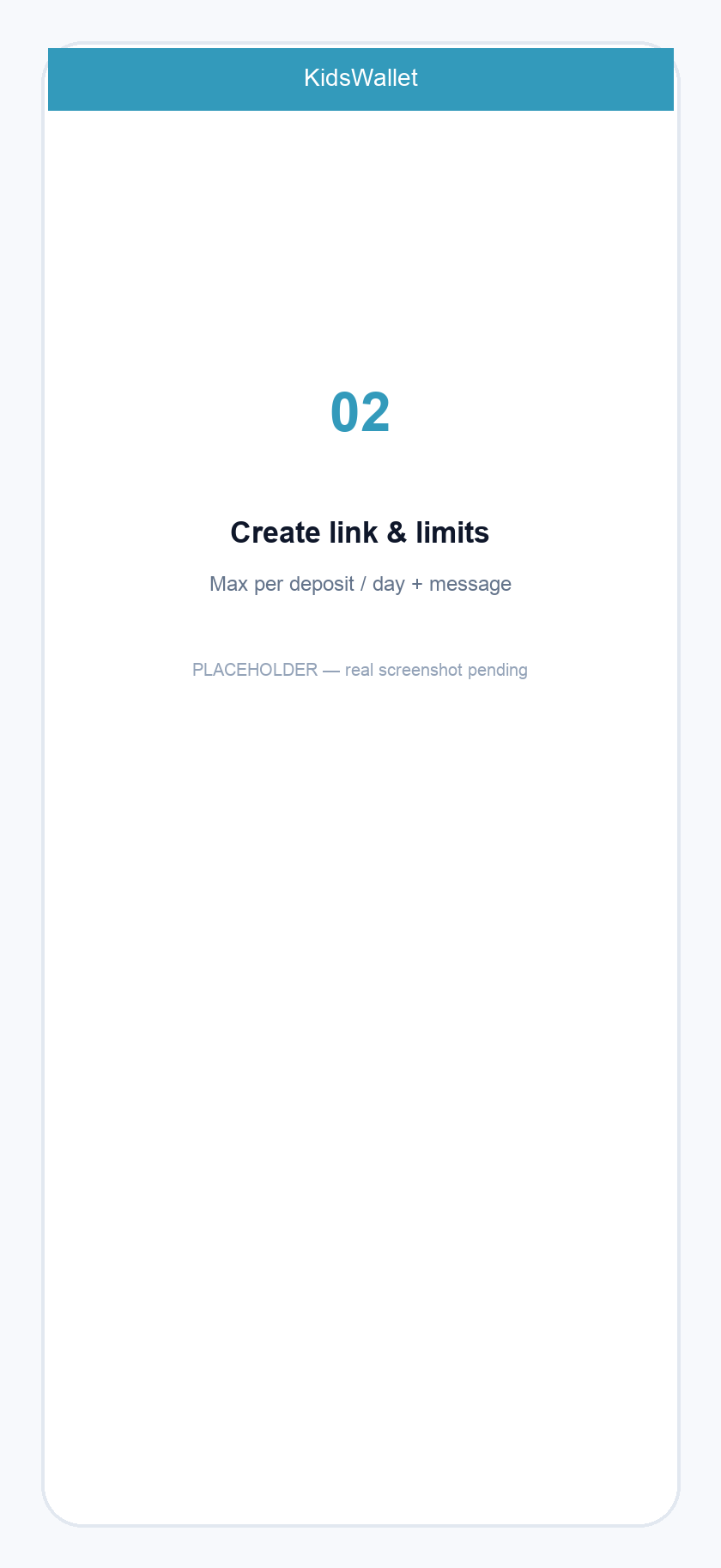 Deposit link — Create link & limits