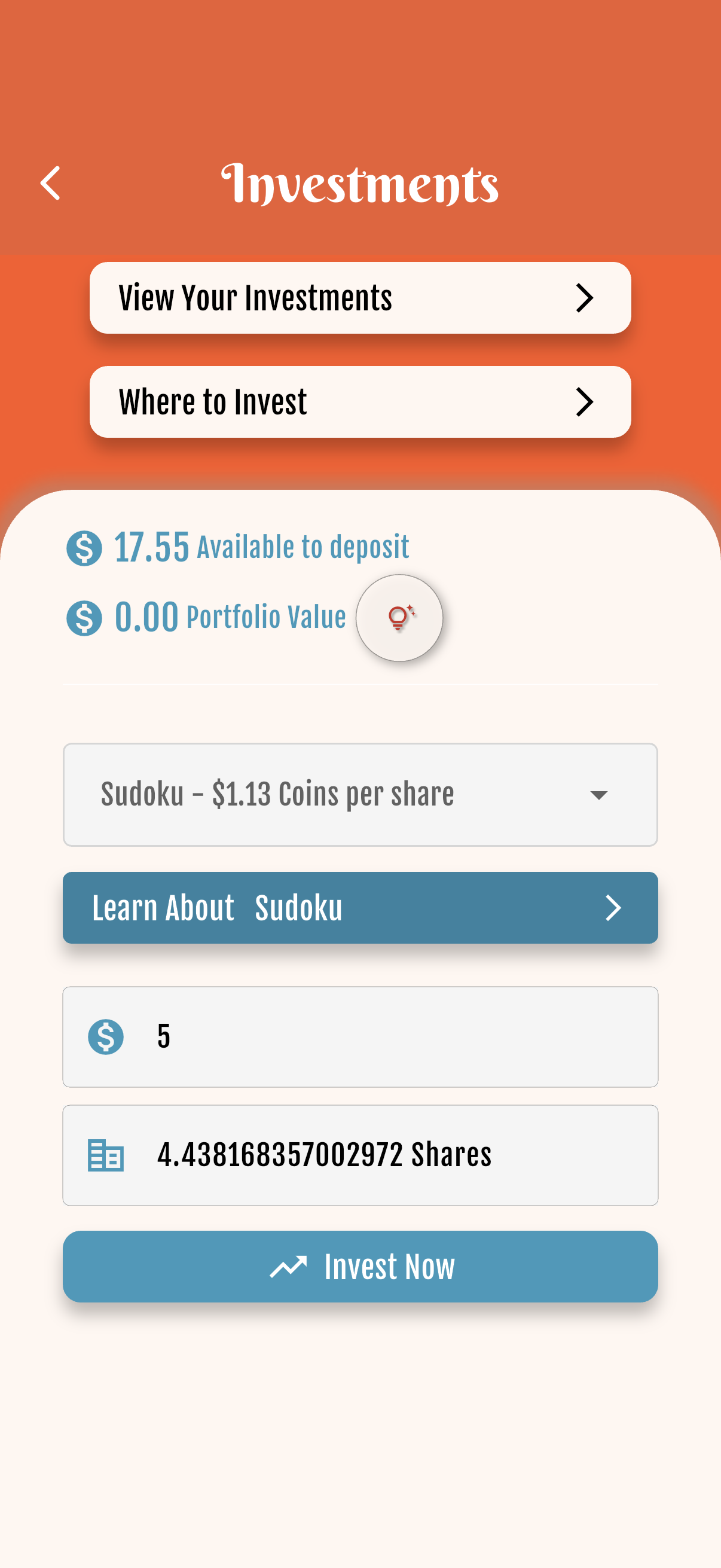 Investments — Buy with available