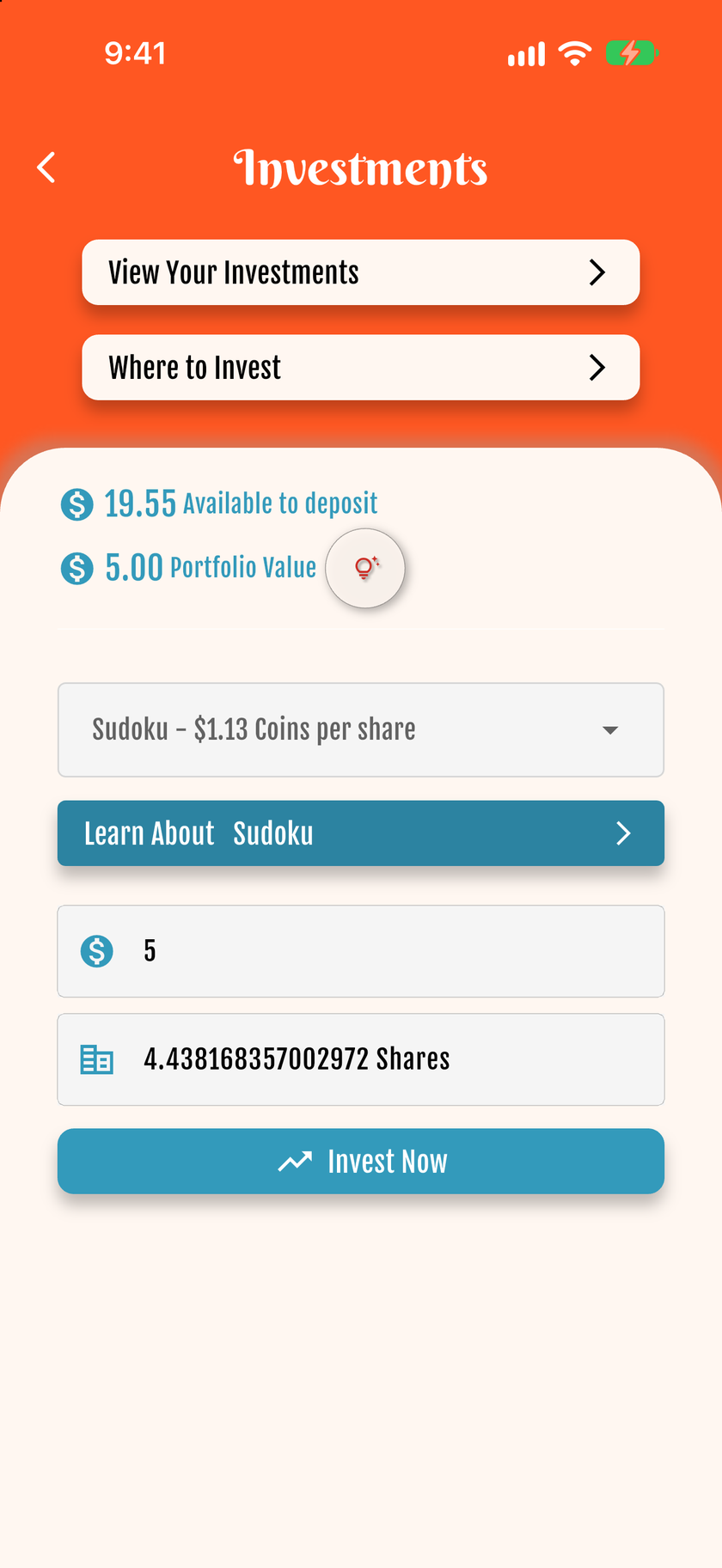 Inversiones — Comprar con disponible