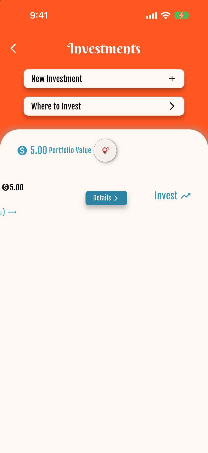 Inversiones — Deslizar para vender / invertir (2)