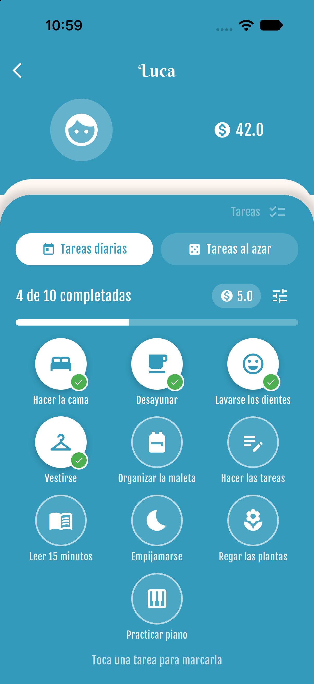 Tasks — Check them off