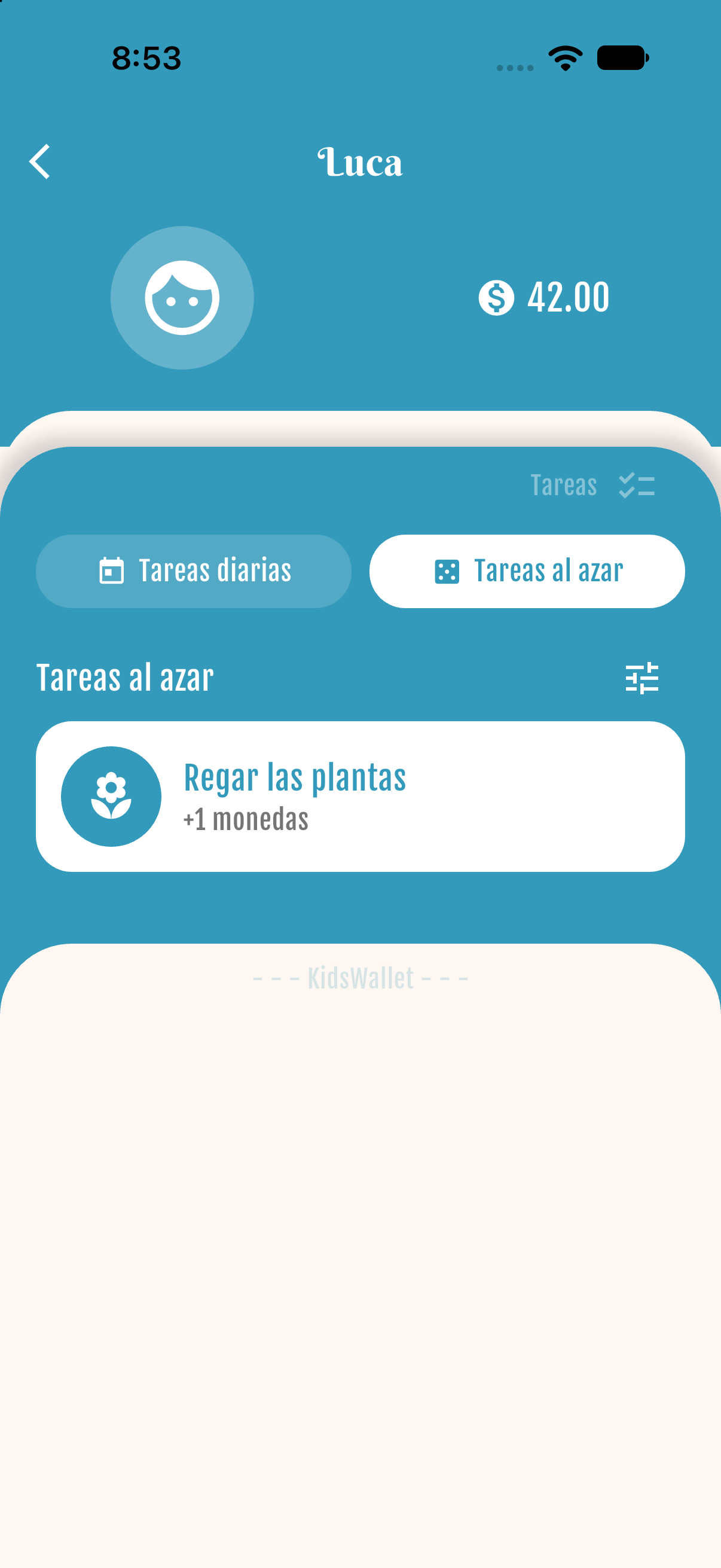 Tasks — In the wallet