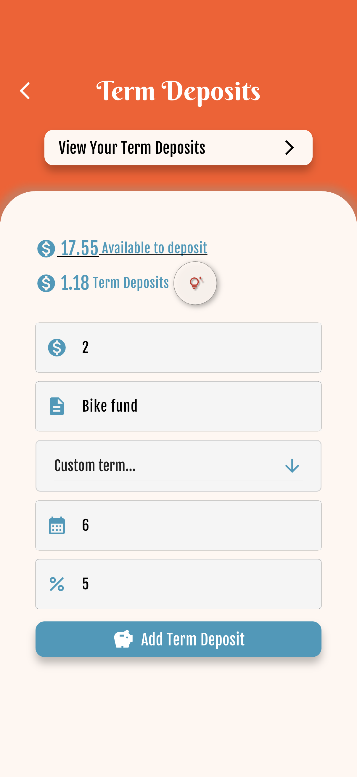 Term Deposits — New term deposit (2)