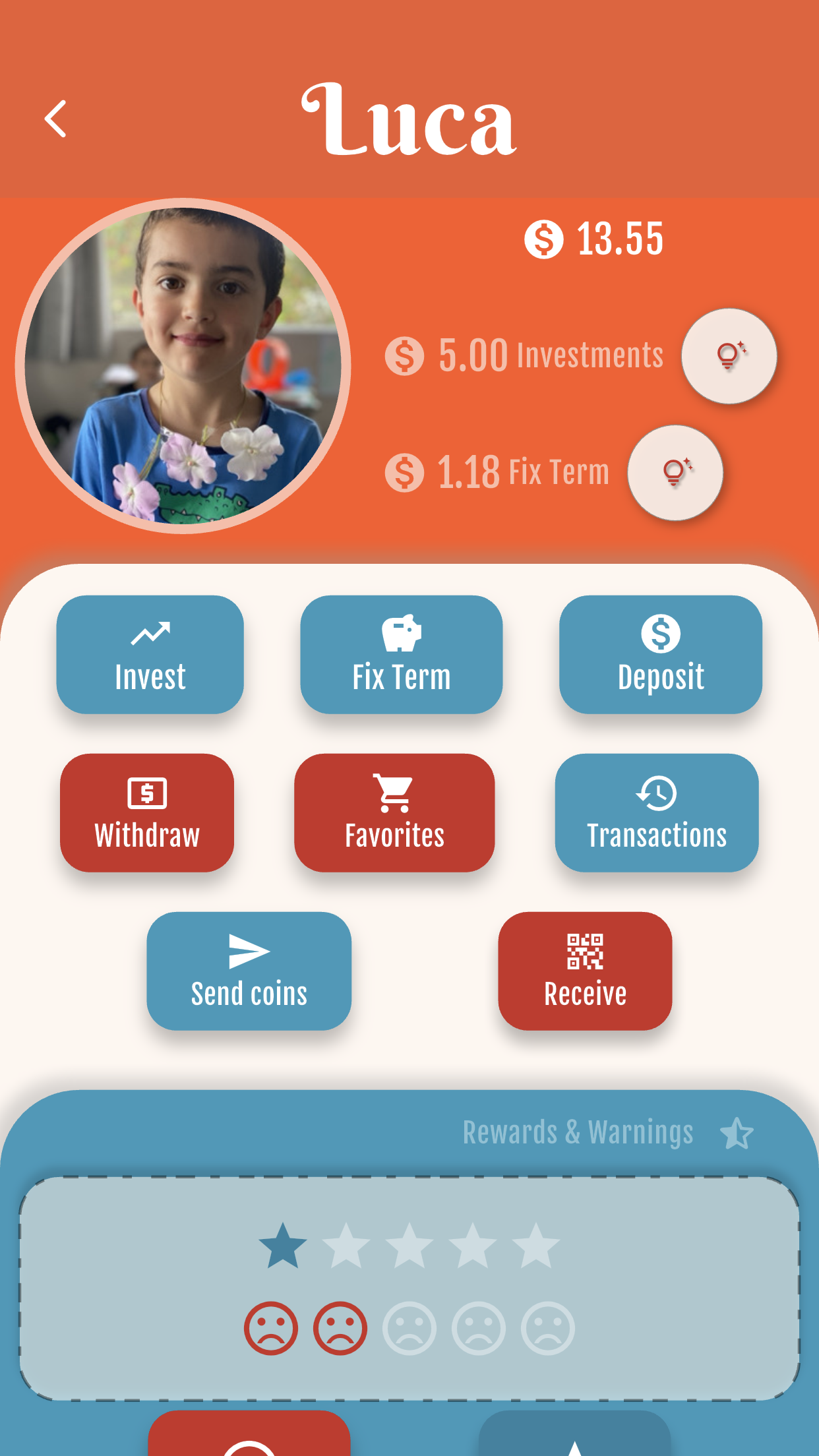Transfer coins — Open Transfer