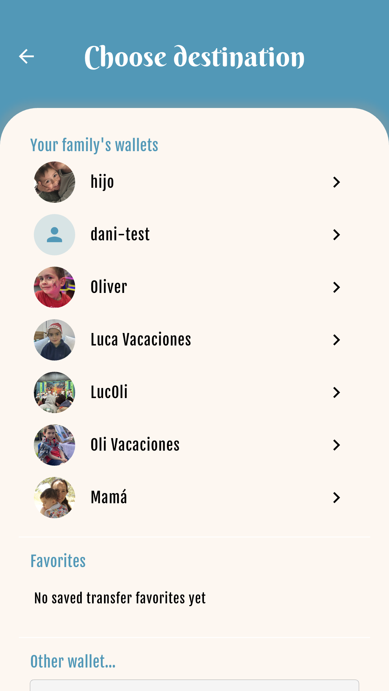 Transfer coins — Send to your wallets