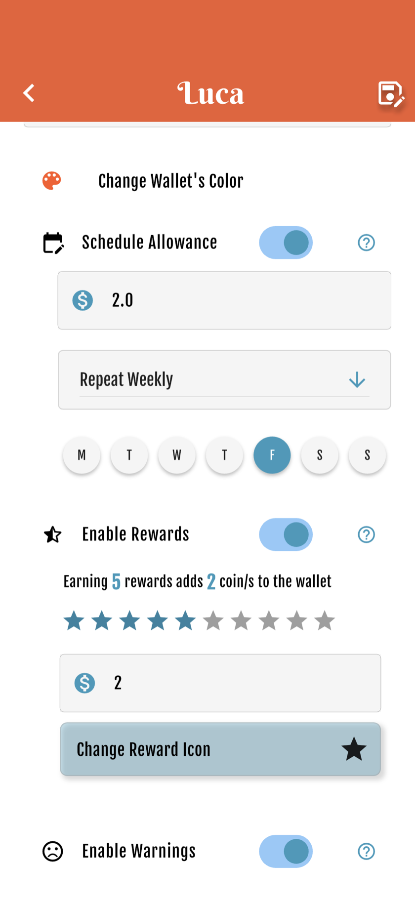 Kid's Wallet — Feature toggles